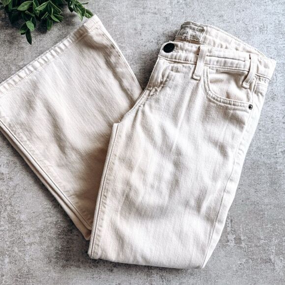 Current/Elliott Slim 1970's Low Rise Bell Tan Jean Size 0/25 - Picture 1 of 7